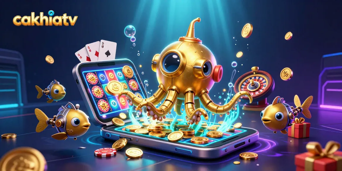 Experience seamless gaming excitement with cakhiatv as the golden kraken submarine brings casino thrills alive.