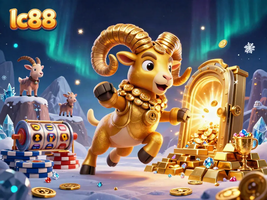 lc88 creates a thrilling gaming experience with golden treasures and a charging golden ram.