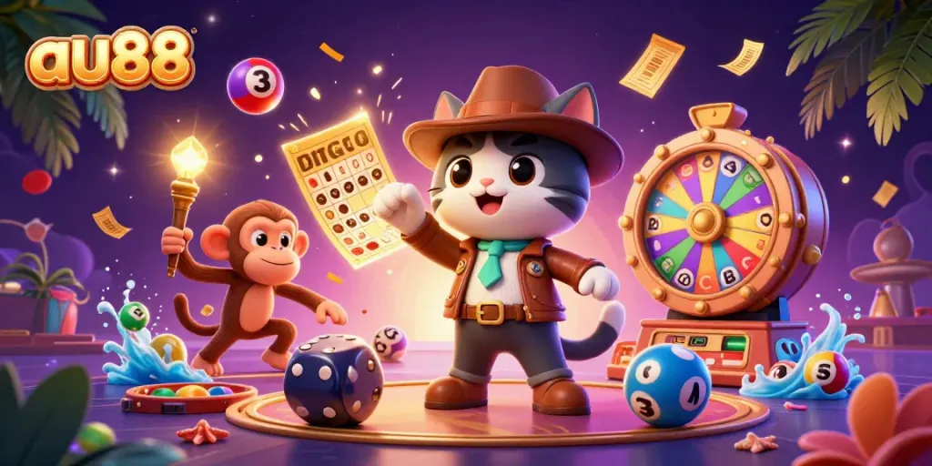 Experience the thrill of au88 as a cat archaeologist uncovers treasures in a vibrant casino setting.